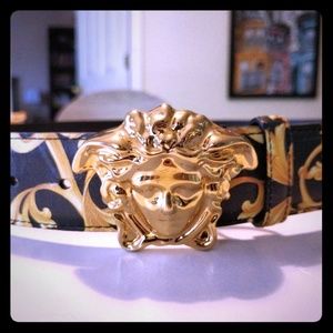 Hibiscus Print Versace Belt